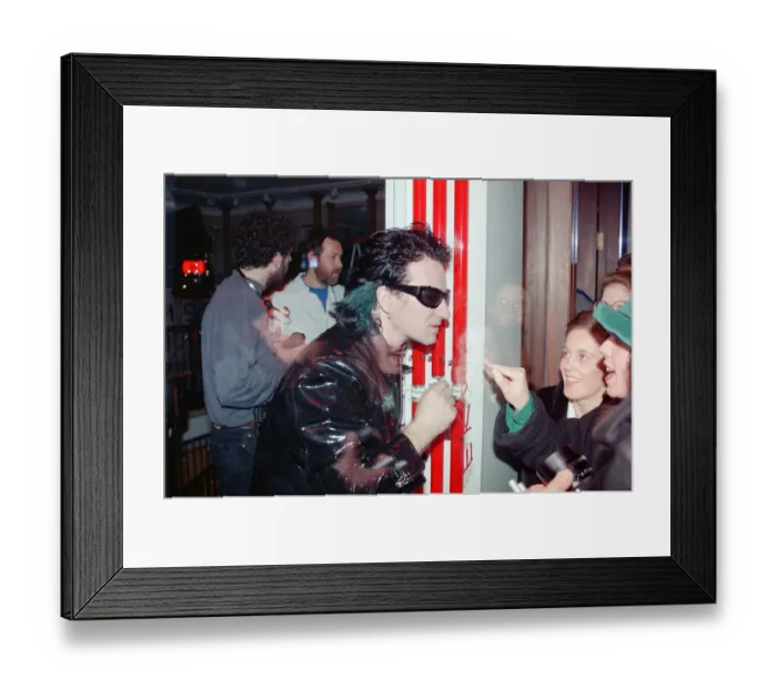 Framed Print : U2 filming the video for their single Even Better Than the Real Thing Framed Print : U2 filming the video for their single Even Better Than the Real Thing