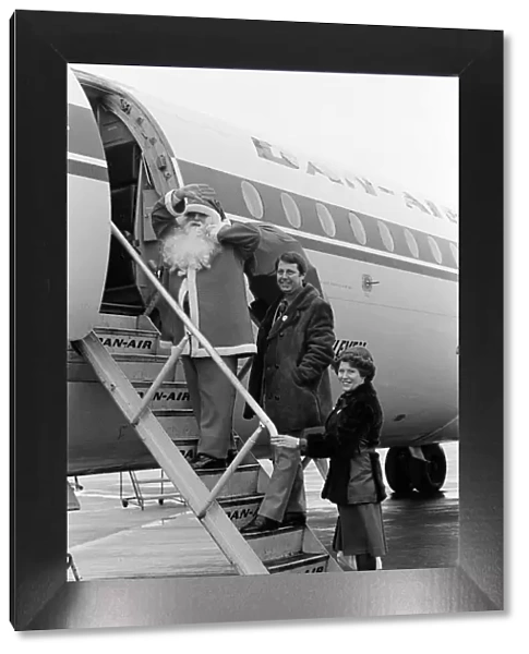 Father Christmas at Teesside Airport. 1976