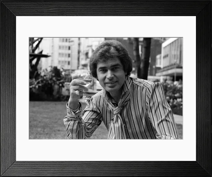Framed Print : Pop singer Englebert Humperdinck at the Inn on the Park hotel minus his sideburns