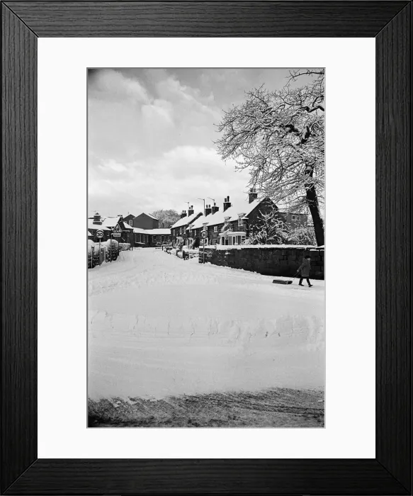 Framed Print : Snowy scenes in Teesside. 1976