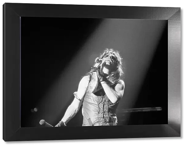 Alice Cooper (born Vincent Damon Furnier) performs at The Birmingham Odeon, Midlands