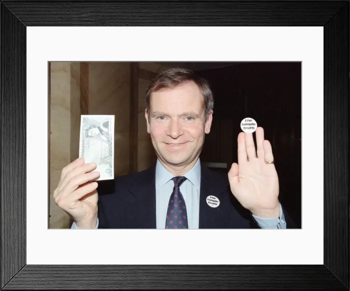 Framed Print : Jeffrey Archer, pictured at a press event for the charity the Simple Truth
