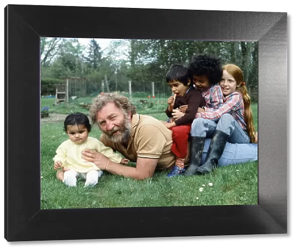 David Bellamy with some of his children. 20th January 1983