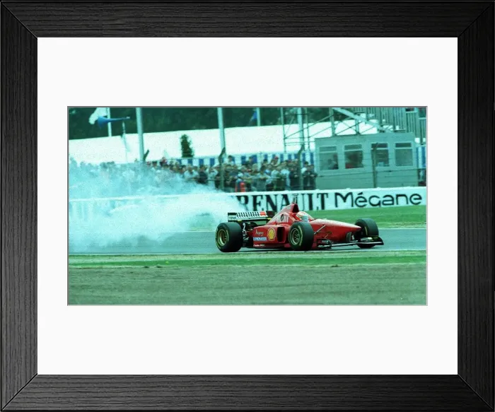 Framed Print : BRITISH GRAND PRIX 1996 EDDIE IRVINE BLOWS HIS ENGINE AT THE BRITISH GRAND PRIX Framed Print : BRITISH GRAND PRIX 1996 EDDIE IRVINE BLOWS HIS ENGINE AT THE BRITISH GRAND PRIX