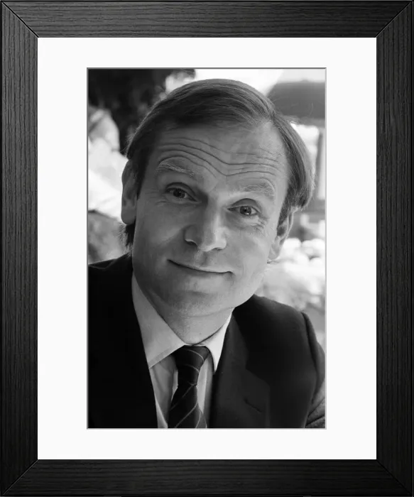 Framed Print : Jeffrey Archer pictured in London. 25th July 1985 Framed Print : Jeffrey Archer pictured in London. 25th July 1985