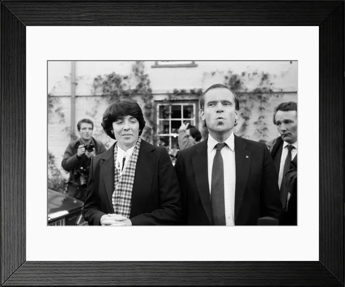 Framed Print : Disgraced Tory Deputy Chairman, Jeffrey Archer, pictured with his wife Mary Framed Print : Disgraced Tory Deputy Chairman, Jeffrey Archer, pictured with his wife Mary