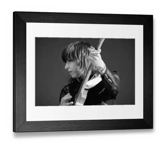Framed Print : Chrissie Hynde (pictured) fronting her band The Pretenders