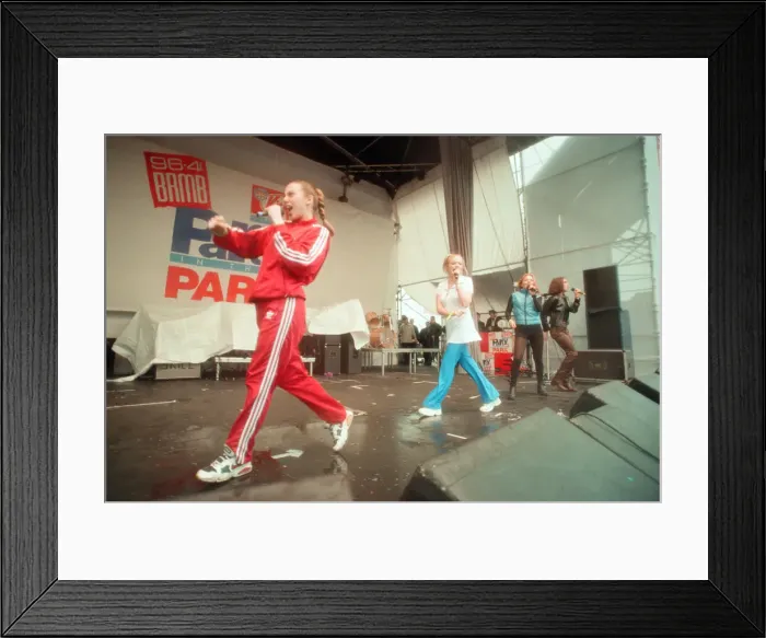 Framed Print : Spice Girls performing at the BRMB Party in the Park, Cofton Park, Birmingham