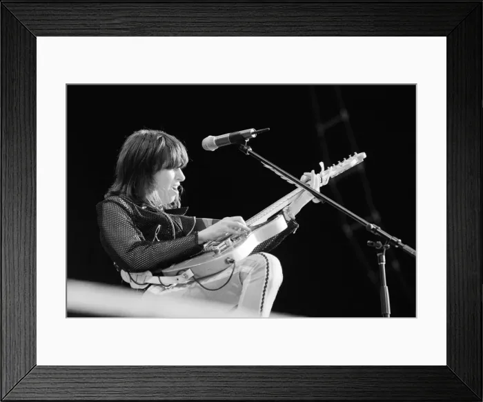 Framed Print : Chrissie Hynde (pictured) fronting her band The Pretenders Framed Print : Chrissie Hynde (pictured) fronting her band The Pretenders