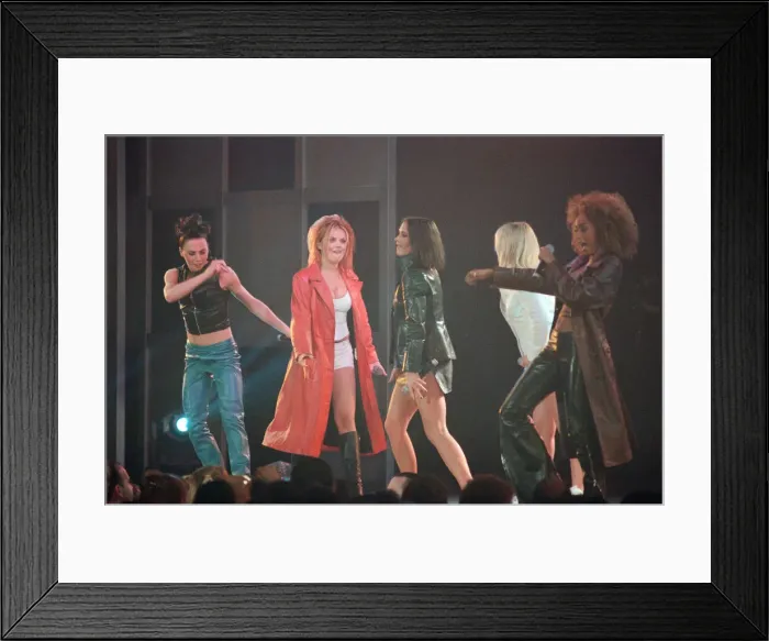 Framed Print : Spice Girls at Alexandra Palace in London to help launch new McLaren MP4 12 Formula One Framed Print : Spice Girls at Alexandra Palace in London to help launch new McLaren MP4 12 Formula One