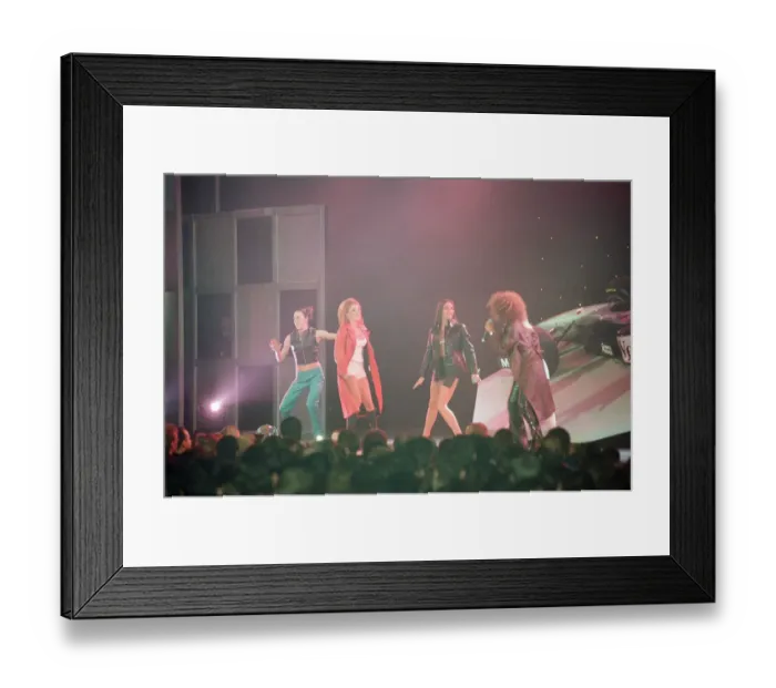 Framed Print : Spice Girls at Alexandra Palace in London to help launch new McLaren MP4 12 Formula One