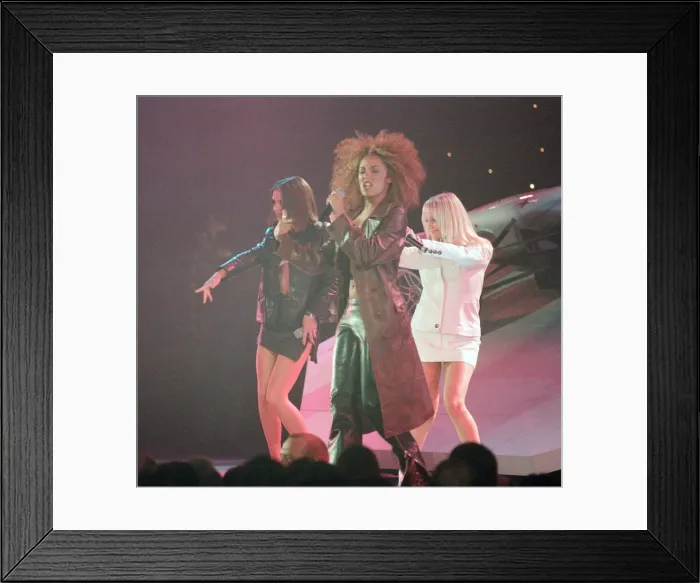 Framed Print : Spice Girls at Alexandra Palace in London to help launch new McLaren MP4 12 Formula One Framed Print : Spice Girls at Alexandra Palace in London to help launch new McLaren MP4 12 Formula One