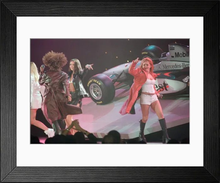 Framed Print : Spice Girls at Alexandra Palace in London to help launch new McLaren MP4 12 Formula One Framed Print : Spice Girls at Alexandra Palace in London to help launch new McLaren MP4 12 Formula One