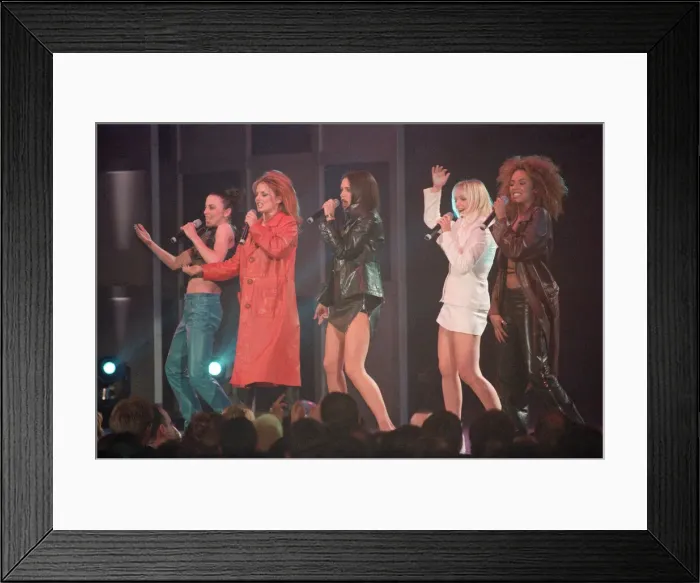 Framed Print : Spice Girls at Alexandra Palace in London to help launch new McLaren MP4 12 Formula One Framed Print : Spice Girls at Alexandra Palace in London to help launch new McLaren MP4 12 Formula One