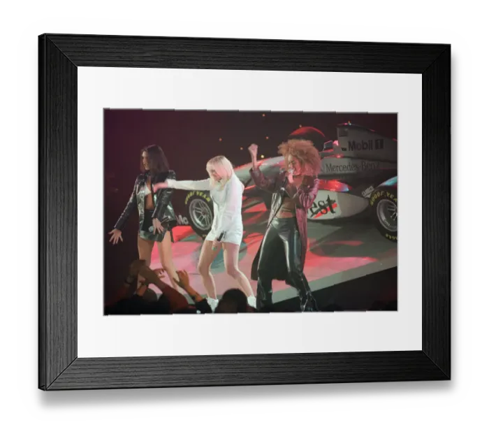 Framed Print : Spice Girls at Alexandra Palace in London to help launch new McLaren MP4 12 Formula One Framed Print : Spice Girls at Alexandra Palace in London to help launch new McLaren MP4 12 Formula One