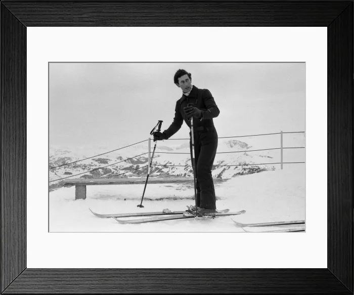 Framed Print : Charles, Prince of Wales, skiing at Klosters, Switzerland. 21st January 1980 Framed Print : Charles, Prince of Wales, skiing at Klosters, Switzerland. 21st January 1980