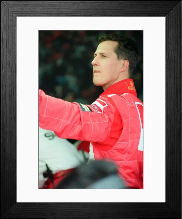 Framed Print : Michael Schumacher of Ferrari, 1998 British Grand Prix, held at the Silverstone Circuit Framed Print : Michael Schumacher of Ferrari, 1998 British Grand Prix, held at the Silverstone Circuit