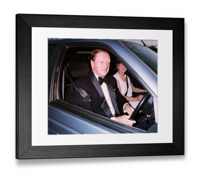 Framed Print : Andrew Parker Bowles and wife arrive for party 1997 for Camilla Parker Bowles 50th Framed Print : Andrew Parker Bowles and wife arrive for party 1997 for Camilla Parker Bowles 50th