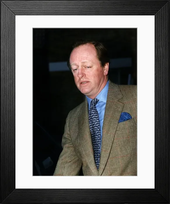 Framed Print : Brigadier Andrew Parker Bowles leaving his Kensington home Dbase