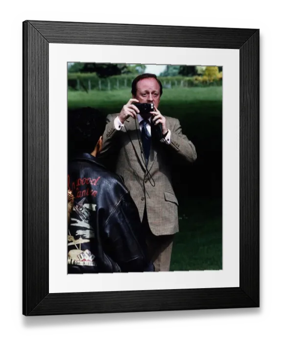 Framed Print : Andrew Parker Bowles husband of Camilla Parker Bowles with People reporter Ruki Sayid Framed Print : Andrew Parker Bowles husband of Camilla Parker Bowles with People reporter Ruki Sayid