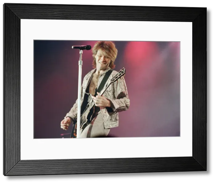 Framed Print : Jon Bon Jovi performing at Ibrox Stadium, Glasgow, Scotland during the group Bon Jovi Framed Print : Jon Bon Jovi performing at Ibrox Stadium, Glasgow, Scotland during the group Bon Jovi
