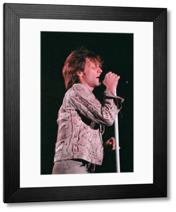 Framed Print : Jon Bon Jovi performing at Ibrox Stadium, Glasgow, Scotland during the group Bon Jovi Framed Print : Jon Bon Jovi performing at Ibrox Stadium, Glasgow, Scotland during the group Bon Jovi
