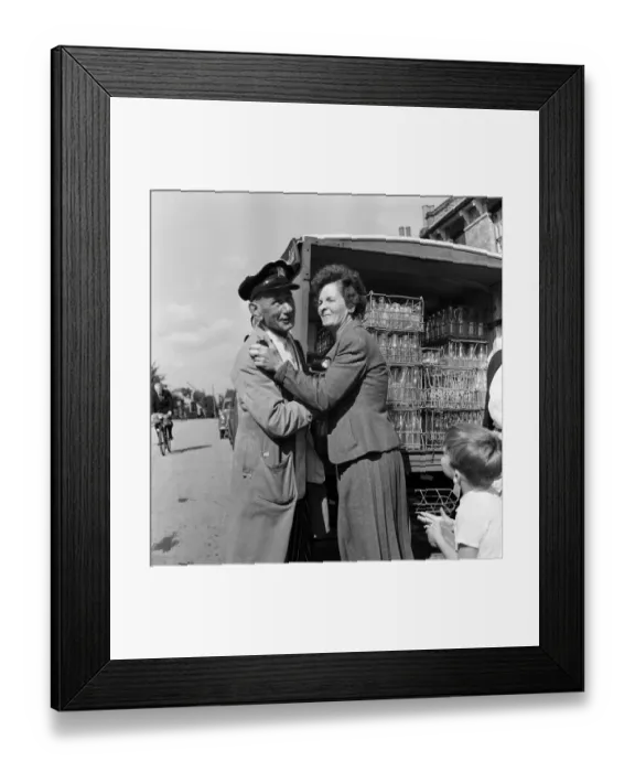 Framed Print : Milkman Norman Dennant is retiring after 50 years service with the United Dairies