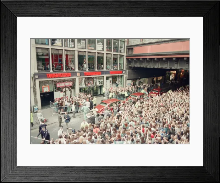 Framed Print : Bon Jovi, appearing at Tower Records, Argyle Street, Glasgow, Scotland Framed Print : Bon Jovi, appearing at Tower Records, Argyle Street, Glasgow, Scotland