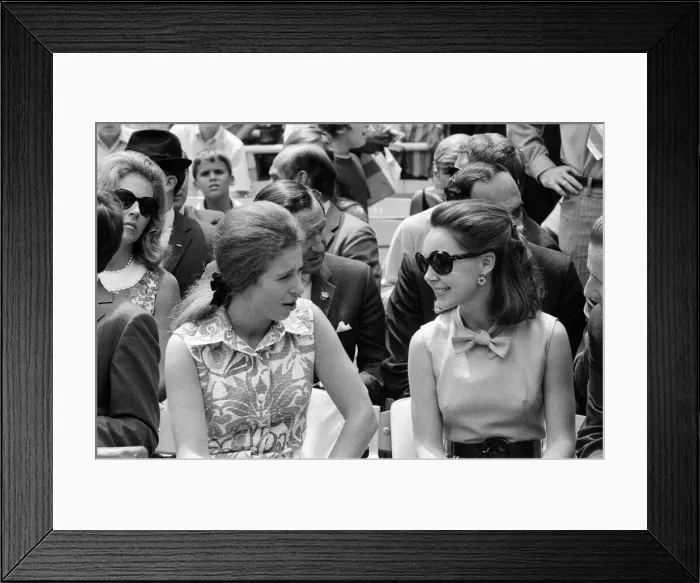 Framed Print : Princess Anne at a baseball game in Washington alongside Julia Eisenhower. 19th July 1970 Framed Print : Princess Anne at a baseball game in Washington alongside Julia Eisenhower. 19th July 1970