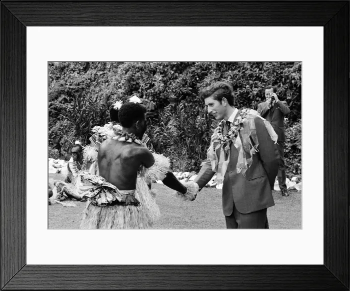 Framed Print : Charles, Prince of Wales, visits Levuka Island, Fiji. 11th October 1970 Framed Print : Charles, Prince of Wales, visits Levuka Island, Fiji. 11th October 1970