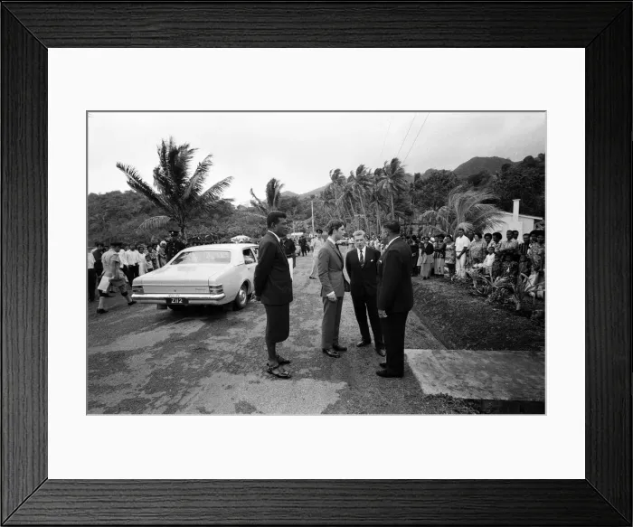 Framed Print : Charles, Prince of Wales, visits Levuka Island, Fiji. 11th October 1970