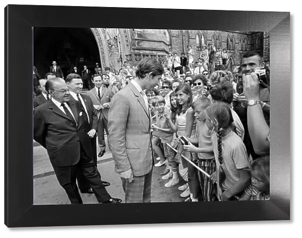 Prince Charles in Ottawa, Canada. Pictured leaving Parliament House. 2nd July 1970