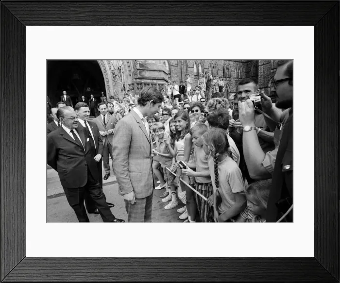 Framed Print : Prince Charles in Ottawa, Canada. Pictured leaving Parliament House. 2nd July 1970 Framed Print : Prince Charles in Ottawa, Canada. Pictured leaving Parliament House. 2nd July 1970