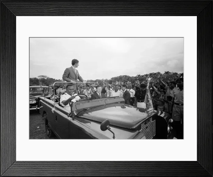 Framed Print : Charles, Prince of Wales, visits Levuka Island, Fiji. 11th October 1970 Framed Print : Charles, Prince of Wales, visits Levuka Island, Fiji. 11th October 1970