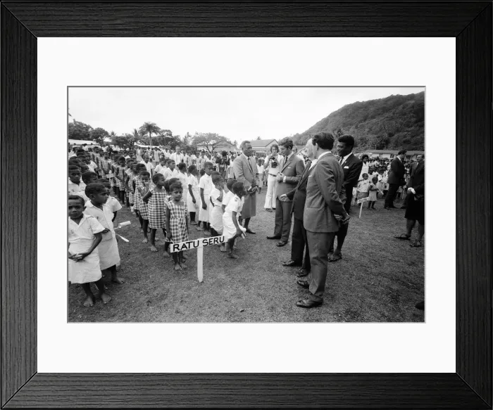 Framed Print : Charles, Prince of Wales, visits Levuka Island, Fiji. 11th October 1970 Framed Print : Charles, Prince of Wales, visits Levuka Island, Fiji. 11th October 1970