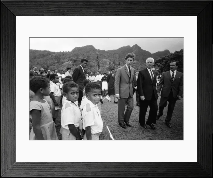 Framed Print : Charles, Prince of Wales, visits Levuka Island, Fiji. 11th October 1970 Framed Print : Charles, Prince of Wales, visits Levuka Island, Fiji. 11th October 1970