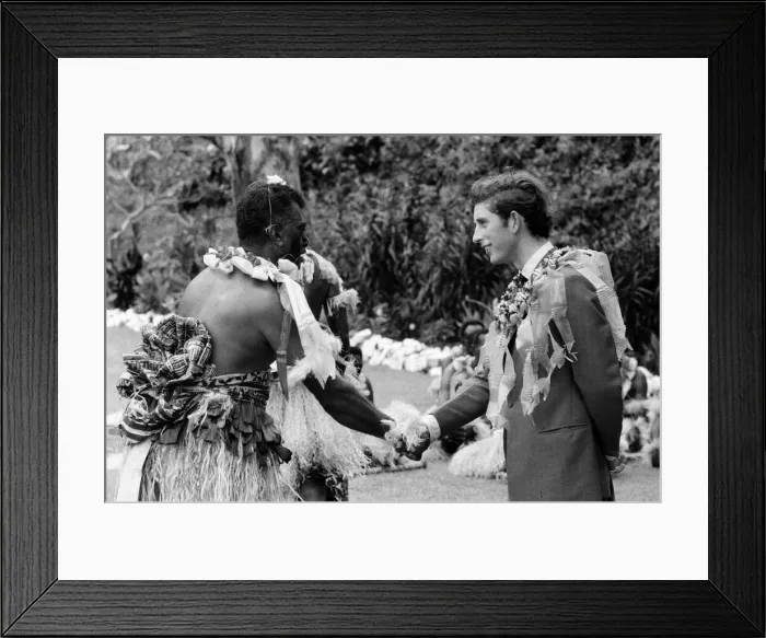 Framed Print : Charles, Prince of Wales, visits Levuka Island, Fiji. 11th October 1970 Framed Print : Charles, Prince of Wales, visits Levuka Island, Fiji. 11th October 1970