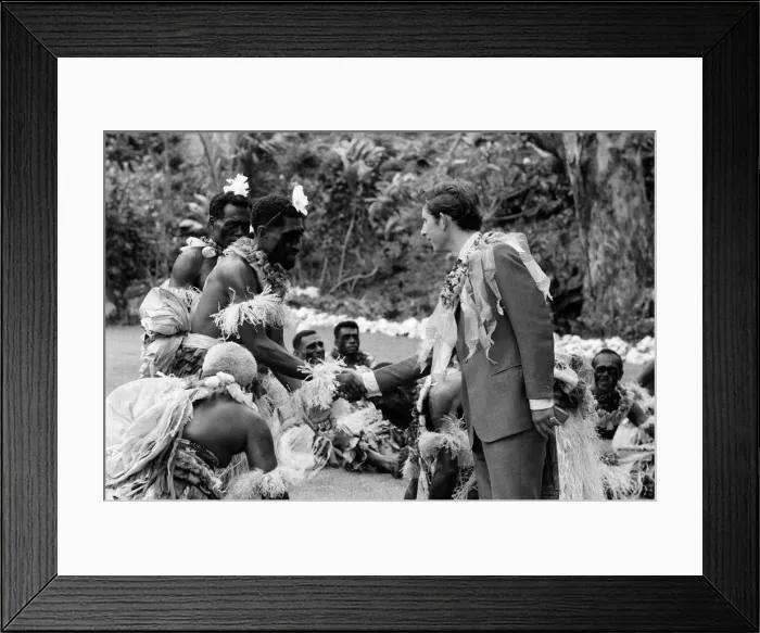 Framed Print : Charles, Prince of Wales, visits Levuka Island, Fiji. 11th October 1970 Framed Print : Charles, Prince of Wales, visits Levuka Island, Fiji. 11th October 1970
