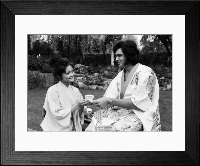 Framed Print : Britains globe trotting superstar Engelbert Humperdinck is off again - this time for Framed Print : Britains globe trotting superstar Engelbert Humperdinck is off again - this time for