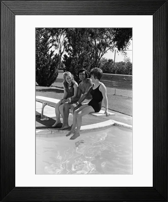Framed Print : Pictured in Las Vegas, Nevada are Janet Lovegrove and Gillian Mason Framed Print : Pictured in Las Vegas, Nevada are Janet Lovegrove and Gillian Mason