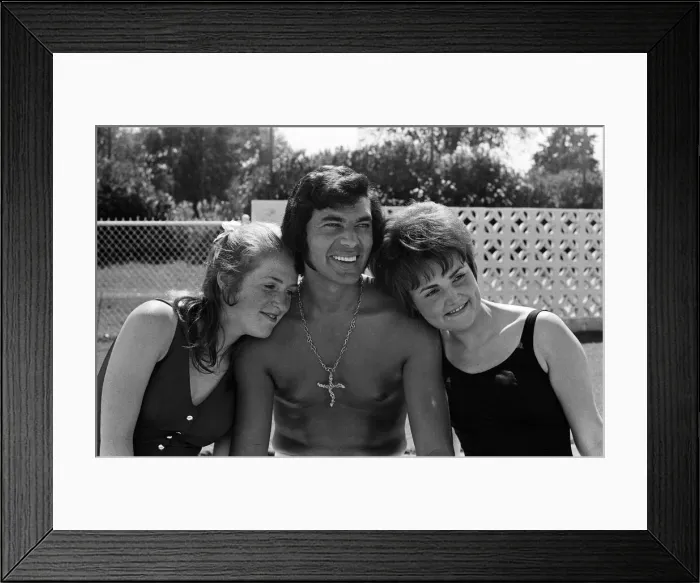 Framed Print : Pictured in Las Vegas, Nevada are Janet Lovegrove and Gillian Mason Framed Print : Pictured in Las Vegas, Nevada are Janet Lovegrove and Gillian Mason