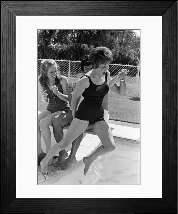 Framed Print : Pictured in Las Vegas, Nevada are Janet Lovegrove and Gillian Mason