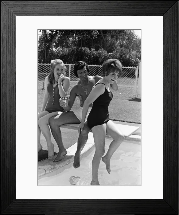 Framed Print : Pictured in Las Vegas, Nevada are Janet Lovegrove and Gillian Mason