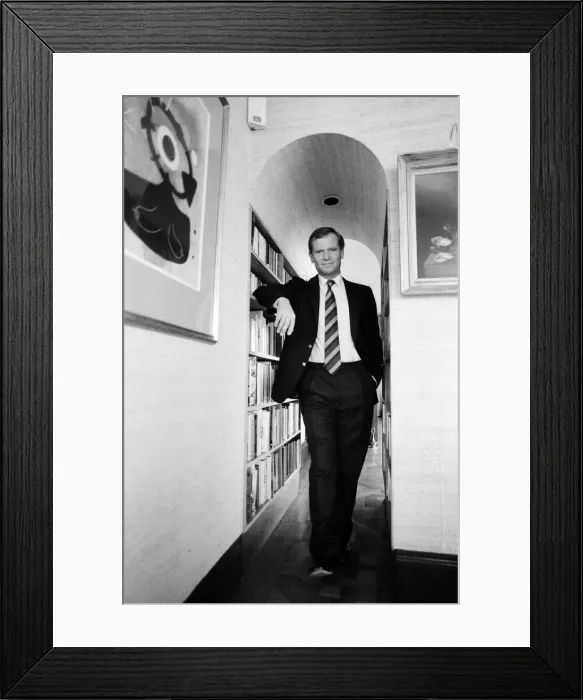 Framed Print : Jeffrey Archer pictured in his apartment by the River Thames, London. 9th September 1987 Framed Print : Jeffrey Archer pictured in his apartment by the River Thames, London. 9th September 1987