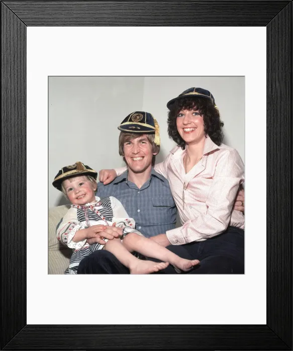 Framed Print : Kenny Dalglish and his family. Kenny Dalglish is a Scottish Football Player Framed Print : Kenny Dalglish and his family. Kenny Dalglish is a Scottish Football Player