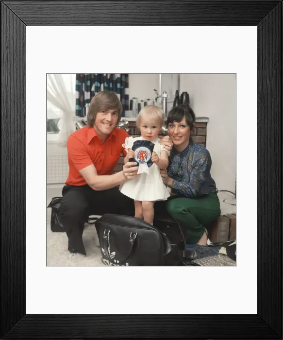 Framed Print : Kenny Dalglish and his family. Kenny Dalglish is a Scottish Football Player Framed Print : Kenny Dalglish and his family. Kenny Dalglish is a Scottish Football Player