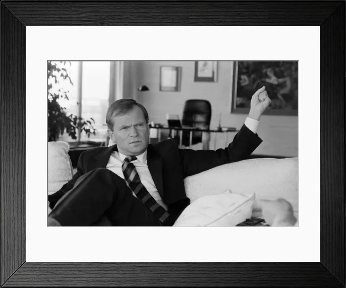 Framed Print : Jeffrey Archer pictured in his apartment by the River Thames, London. 9th September 1987 Framed Print : Jeffrey Archer pictured in his apartment by the River Thames, London. 9th September 1987