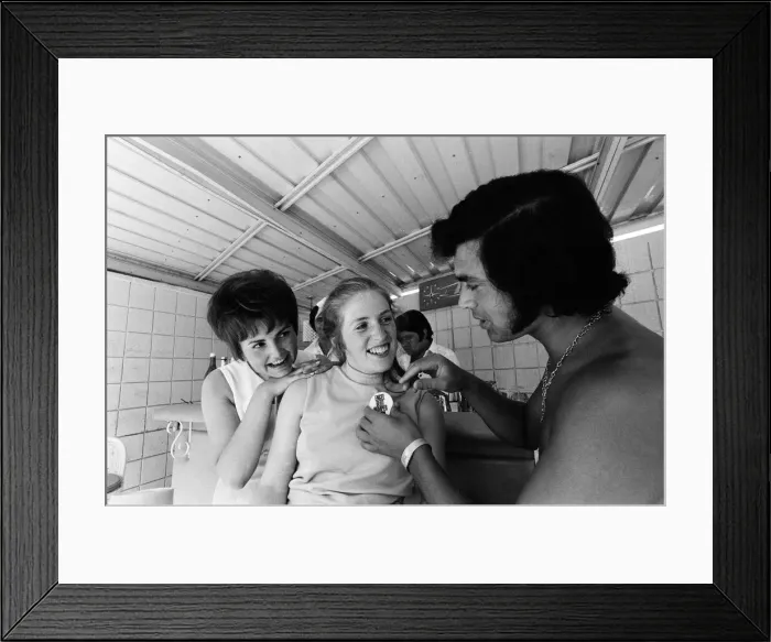 Framed Print : Pictured in Las Vegas, Nevada are Janet Lovegrove and Gillian Mason Framed Print : Pictured in Las Vegas, Nevada are Janet Lovegrove and Gillian Mason