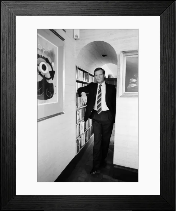 Framed Print : Jeffrey Archer pictured in his apartment by the River Thames, London. 9th September 1987 Framed Print : Jeffrey Archer pictured in his apartment by the River Thames, London. 9th September 1987