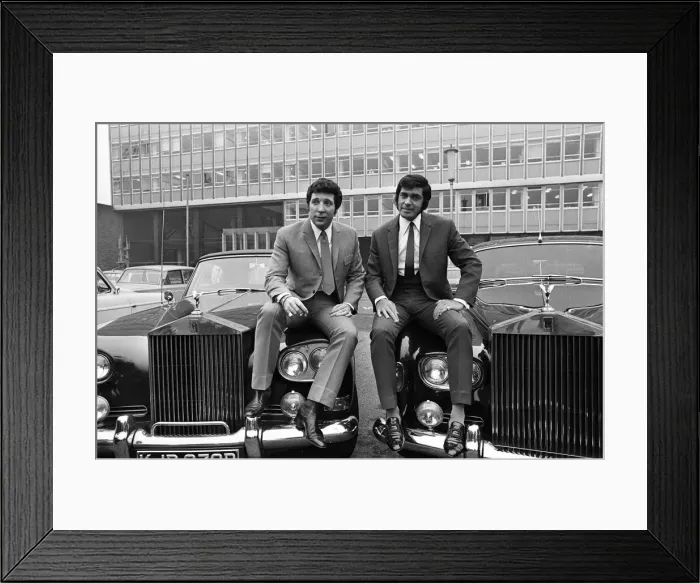 Framed Print : Tom Jones and Engelbert Humperdinck pictured together with their recently purchased Rolls Framed Print : Tom Jones and Engelbert Humperdinck pictured together with their recently purchased Rolls